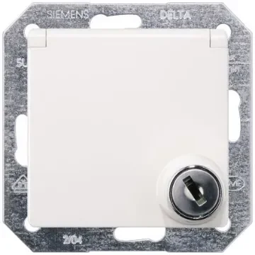 Siemens White 1 Gang Plug Socket, 16A, Indoor Use - 5UB1916 product image