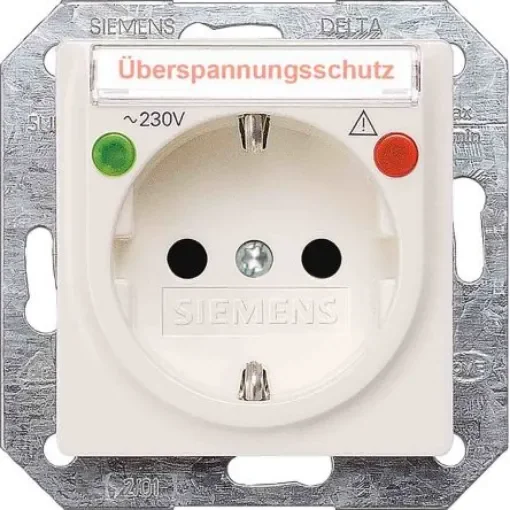 Siemens 1 Gang Plug Socket, 16A, Indoor Use - 5UB1945 product image