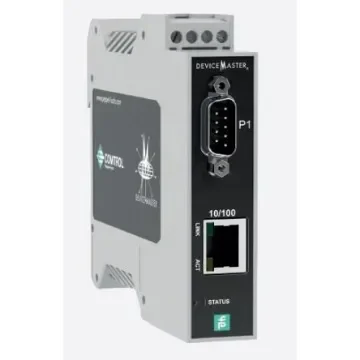 Pepperl + Fuchs Serial Device Server, 1 Ethernet Port, 1 Serial Port, RS232, RS422, RS485 Interface, 230kbit/s Baud Rate - ICDM-RX/TCP-DB9/RJ45-DIN product image