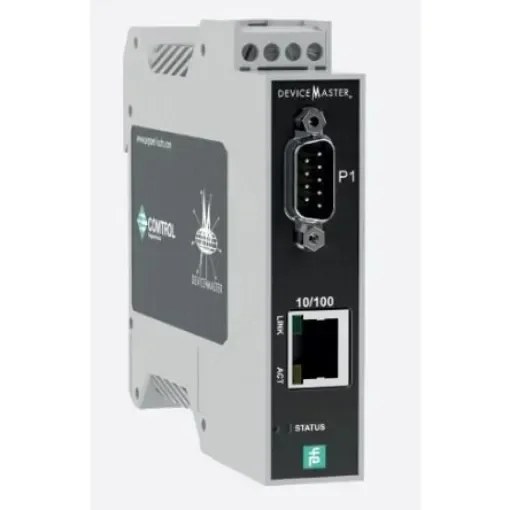 Pepperl + Fuchs Serial Device Server, 1 Ethernet Port, 1 Serial Port, RS232, RS422, RS485 Interface, 230kbit/s Baud Rate - ICDM-RX/TCP-DB9/RJ45-DIN product image