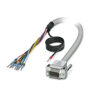 Phoenix Contact Male 9 Pin D-sub Unterminated Serial Cable, 1.5m, 25/S, CABLE-D- 9SUB/M/OE/0 Series - 2926386 product image