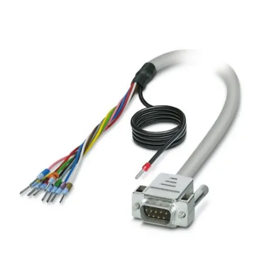 Phoenix Contact Male 9 Pin D-sub Unterminated Serial Cable, 1.5m, 25/S, CABLE-D- 9SUB/M/OE/0 Series - 2926386 product image