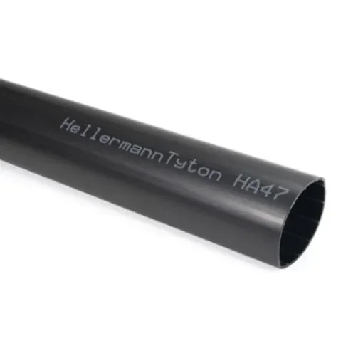 HellermannTyton Adhesive Lined Halogen Free Heat Shrink Tubing, Black 180mm Sleeve Dia. x 1m Length, HA47 Series - 321-21850 HA47-180/50-PO-X-BK product image
