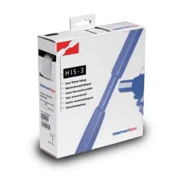 HellermannTyton Halogen Free Heat Shrink Tubing, Transparent 1.6mm Sleeve Dia. x 10m Length, HIS-3 Series - 308-30153 HIS-3-1.5/0.5-PO-X-CL product image
