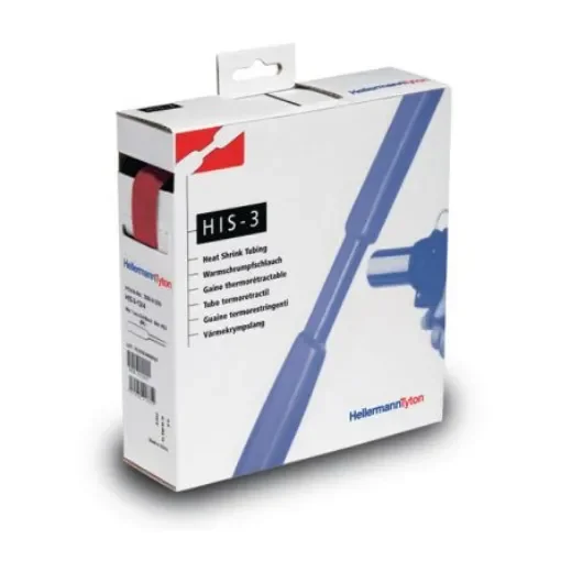 HellermannTyton Heat Shrink Tubing, Red 1.6mm Sleeve Dia. x 10m Length, HIS-3 Series - 308-30152 HIS-3-1.5/0.5-PO-X-RD product image