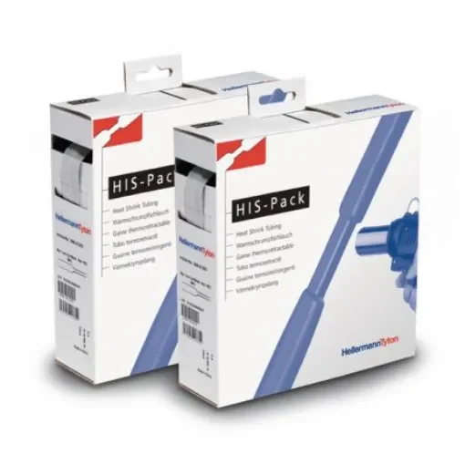 HellermannTyton Halogen Free Heat Shrink Tubing, Transparent 12.7mm Sleeve Dia. x 5m Length, HIS-PACK Series - 300-31273 HIS-PACK-12.7/6.4-PO-X-CL product image