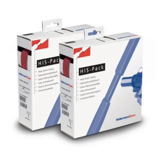 HellermannTyton Heat Shrink Tubing, Red 12.7mm Sleeve Dia. x 5m Length, HIS-PACK Series - 300-31272 HIS-PACK-12.7/6.4-PO-X-RD product image