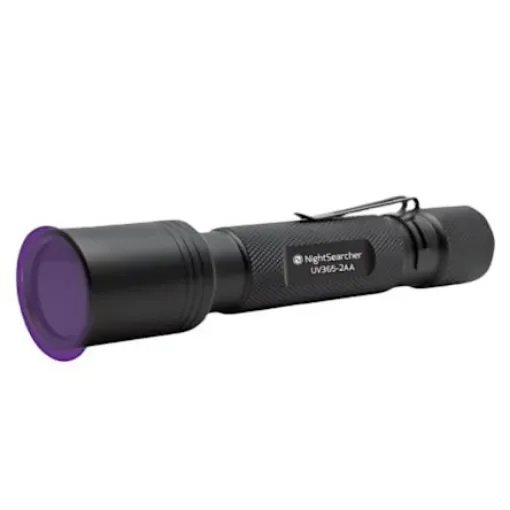 Nightsearcher UV LED Torch Black 365 - NSUV365-2AA product image