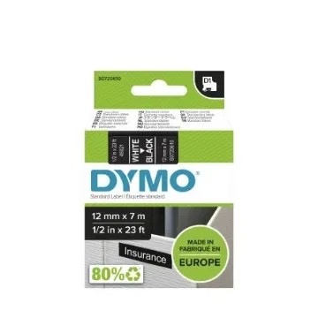 Dymo White on Black Label Printer Tape, 7 m Length, 12 mm Width - S0720610 product image