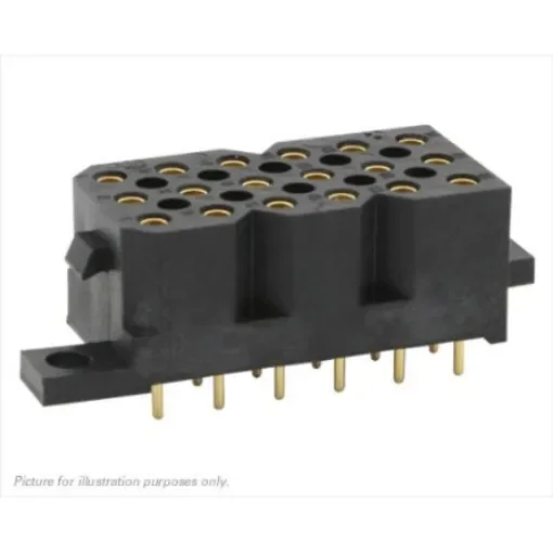 Souriau Sunbank by Eaton SMS Series Straight PCB Mount PCB Socket, 24-Contact, 6-Row, 5.08mm Pitch, Solder Termination - SMS24GE30 product image