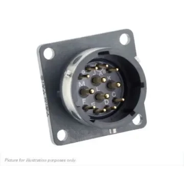 Souriau Sunbank by Eaton, UTGX 12 Way Flange Mount Circular Connector Plug, Pin Contacts,Shell Size 14, Bayonet, - UTGX014E12P product image