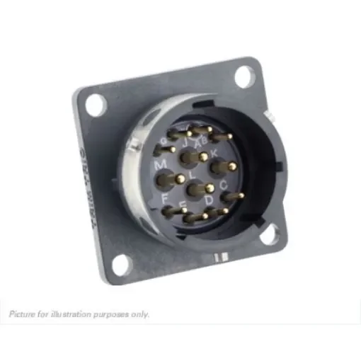 Souriau Sunbank by Eaton, UTGX 12 Way Flange Mount Circular Connector Plug, Pin Contacts,Shell Size 14, Bayonet, - UTGX014E12P product image