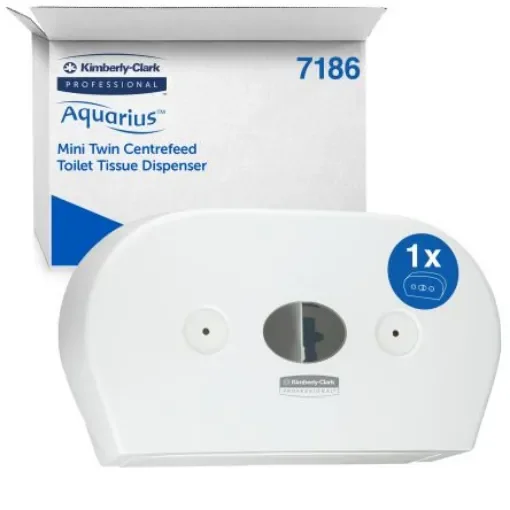 Kimberly Clark White Plastic Toilet Paper Dispenser, 464mm x 133mm x 274mm - 7186 product image
