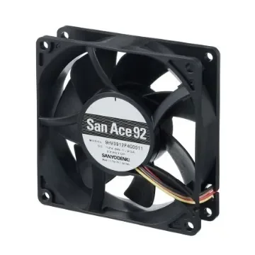 Sanyo Denki Axial Fan, 12 V dc, DC Operation, 97.1cfm, 8.52W, 710mA Max, 92 x 92 x 25mm - 9HV0912P4H001 product image