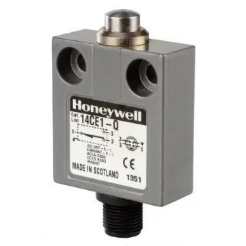 Honeywell Plunger Limit Switch, 1NC/1NO, IP65, IP66, IP67, IP68, SPDT, Die Cast Zinc Housing, 125/250V ac ac Max, 3A Max - 14CE1-Q product image