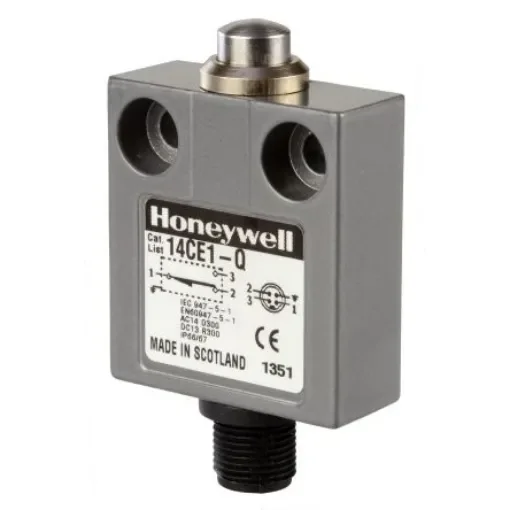 Honeywell Plunger Limit Switch, 1NC/1NO, IP65, IP66, IP67, IP68, SPDT, Die Cast Zinc Housing, 125/250V ac ac Max, 3A Max - 14CE1-Q product image