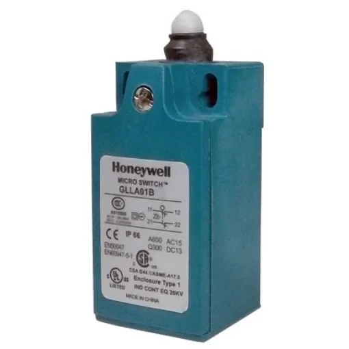 Honeywell Plunger Limit Switch, 1NC/1NO, IP66, SPDT, Plastic Housing, 300V ac ac Max, 10A Max - GLLC01B product image