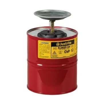 Justrite Steel Plunger Can, 4L - JUT10308RD product image
