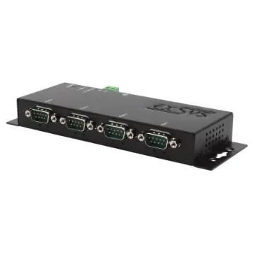 Exsys Serial Device Server, 1 Ethernet Port, 4 Serial Port, RS232 Interface, 921.6kbps Baud Rate - EX-6114-2POE product image