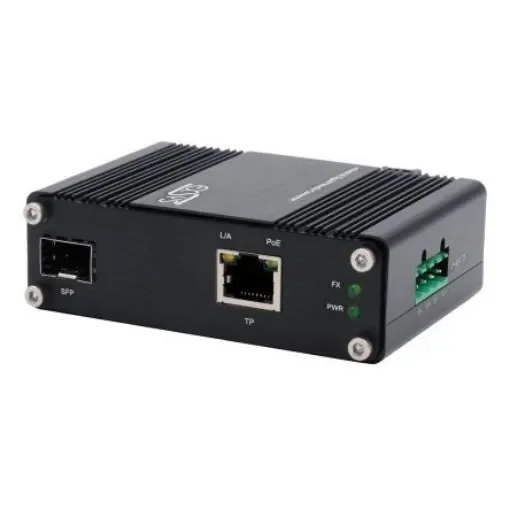 Exsys 10/100/1000BASE-T, 100/1000X SFP, RJ45 Media Converter, 10/100/1000Mbit/s, Half/Full Duplex - EX-60340 product image