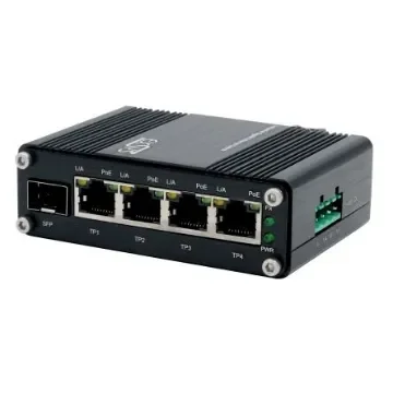 Exsys EX-62020POE-SFP, Unmanaged 5 Port Network Switch With PoE product image