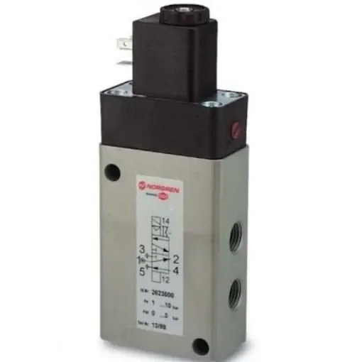 Norgren 5/2 Pneumatic Solenoid Valve - Solenoid/Spring G 1/4 26230 Series 24V dc - 2623000303002400 product image