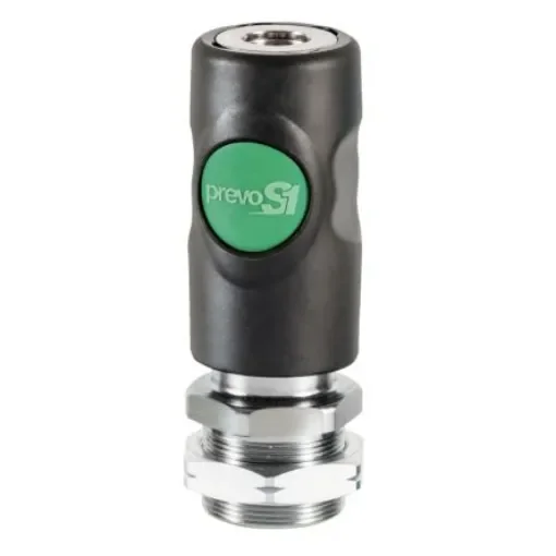 PREVOST Composite Body Male Safety Quick Connect Coupling For Bulkhead, G 1/2 Male Threaded - ESI 072103 product image
