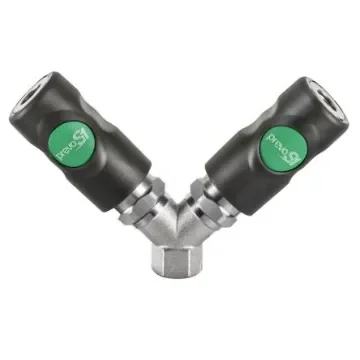 PREVOST Composite Body Female Safety Y-Shaped Quick Connect Coupling, G 1/2 Female Threaded - ESI 078103 product image
