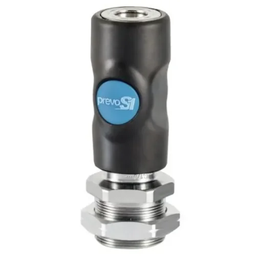 PREVOST Composite Body Male Safety Quick Connect Coupling For Bulkhead, G 1/4 Male Threaded - ISI 062101 product image