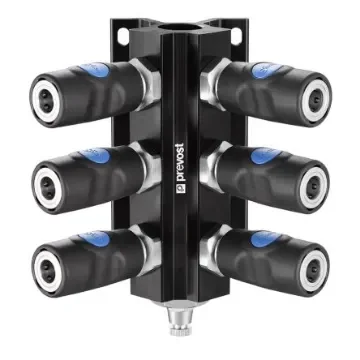 PREVOST Composite Body Female Wall Bracket With Safety Quick Connect Couplings, G 3/4 Female Threaded - MF 104S4IS product image