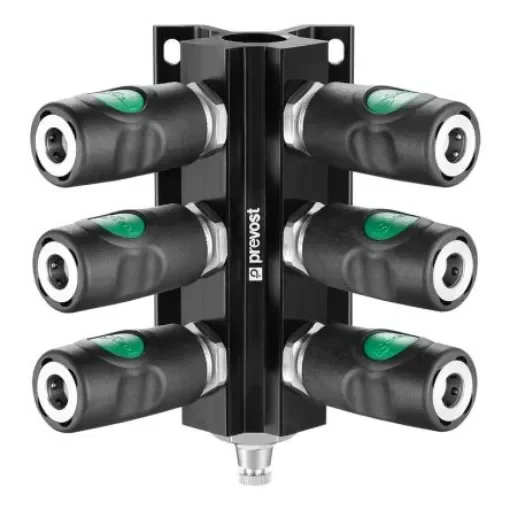 PREVOST Composite Body Female Wall Bracket With Safety Quick Connect Couplings, G 3/4 Female Threaded - MF 104S6ES product image