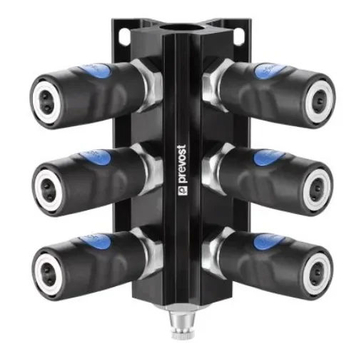 PREVOST Composite Body Female Wall Bracket With Safety Quick Connect Couplings, G 3/4 Female Threaded - MF 104S6IS product image