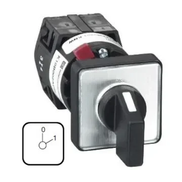 Schneider Electric, DP 2 Position 60° Rotary Cam Switch, 440V ac, 10A, Handle Actuator - K10B002ACH product image