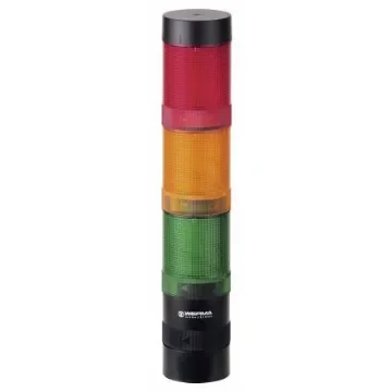 Werma KombiSIGN 40 Series Red/Green/Yellow Signal Tower, 3 Lights, 24 V, Base Mount, Wall Mount - 639.300.01 product image