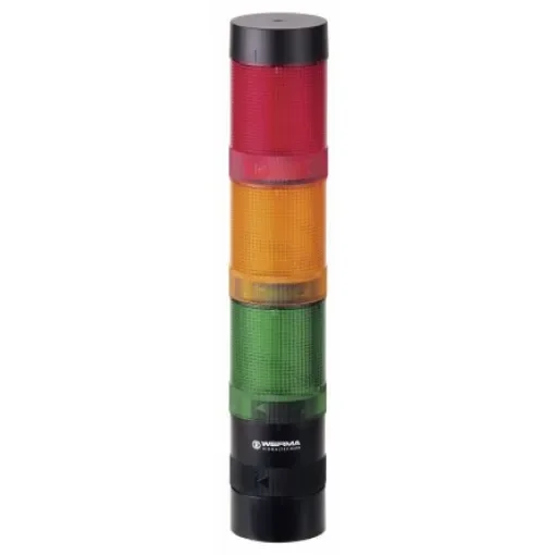 Werma KombiSIGN 40 Series Red/Green/Yellow Signal Tower, 3 Lights, 24 V, Base Mount, Wall Mount - 639.300.01 product image
