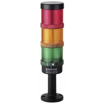 Werma KombiSIGN 71 Series Red/Green/Yellow Signal Tower, 3 Lights, 24 V, Tube-mounted - 649.240.05 product image