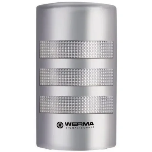 Werma FlatSIGN Series Clear Buzzer Signal Tower, 3 Lights, 24 V, Wall Mount - 691.400.55 product image