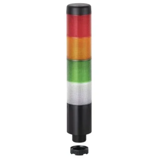 Werma Kompakt 37 Series Clear, Green, Red, Yellow Signal Tower, 4 Lights, 24 V, Built-In Mounting - 698.140.75 product image
