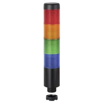 Werma Kompakt 37 Series Multicolour Signal Tower, 4 Lights, 24 V, Built-in Mounting - 698.150.75 product image