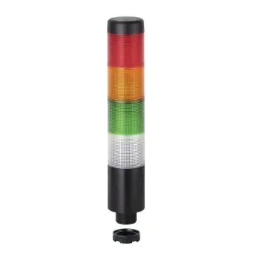 Werma Kompakt 37 Series Clear, Green, Red, Yellow Buzzer Signal Tower, 4 Lights, 24 V, Built-in - 699.240.75 product image