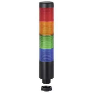 Werma Kompakt 37 Series Blue, Green, Red, Yellow Buzzer Signal Tower, 4 Lights, 24 V - 699.250.75 product image