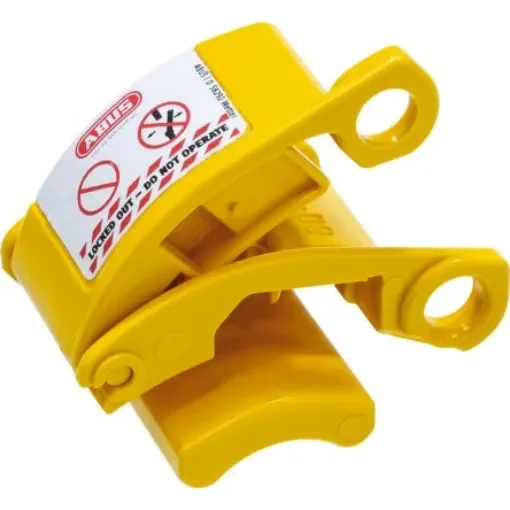 ABUS Yellow 1-Lock Polycarbonate Industrial Plug Lock Out, 7mm Shackle, 27mm Attachment - P600 product image