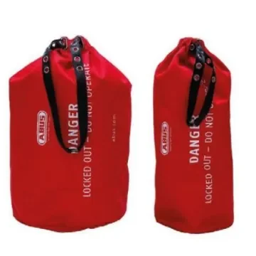ABUS Red 1-Lock Polyester Lockout Bag, 7mm Shackle, 450mm Attachment - P616 product image