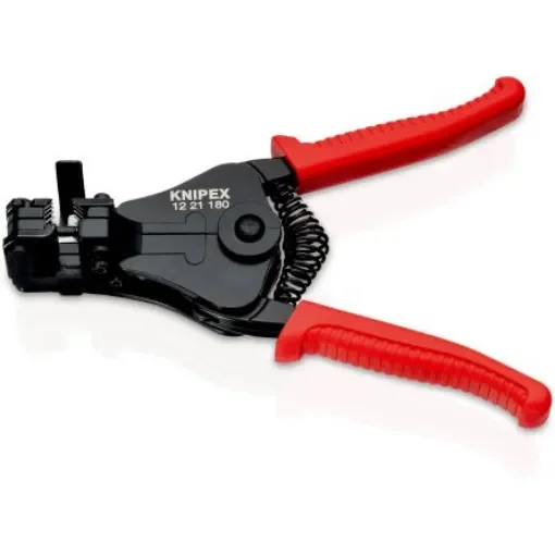 Knipex 12 21 180 Series Stripping pliers with shaped knives, 20 AWG Min, 10AWG Max, 180 mm Overall product image
