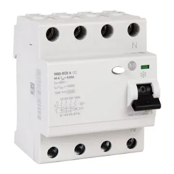 Allen Bradley 1492-RCDA RCD, 25A, 4 Pole, 30mA, Type A - 1492-RCDA4A25-US product image