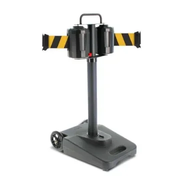 Viso Black Polypropylene, Steel Retractable Barrier, 15m, Black/Yellow Tape - SMART1510NJ2 product image