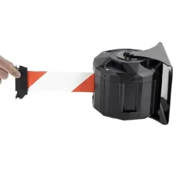 Viso Black Polypropylene, Steel Wall Mount Barrier, 20m, Red/White Tape - RWX2050RB product image