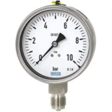 WIKA NPT 1/2 Analogue Pressure Gauge 9bar Bottom Entry 100mm Outside Diameter - 9163620 product image
