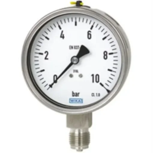 WIKA NPT 1/2 Analogue Pressure Gauge 9bar Bottom Entry 100mm Outside Diameter - 9163620 product image