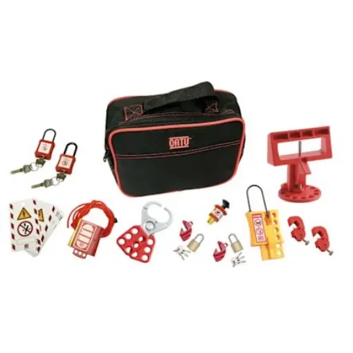 Catu Black, Red 6-Lock Lockout Kit, 6mm Shackle, 6mm Attachment - KIT-CONSI-01E product image